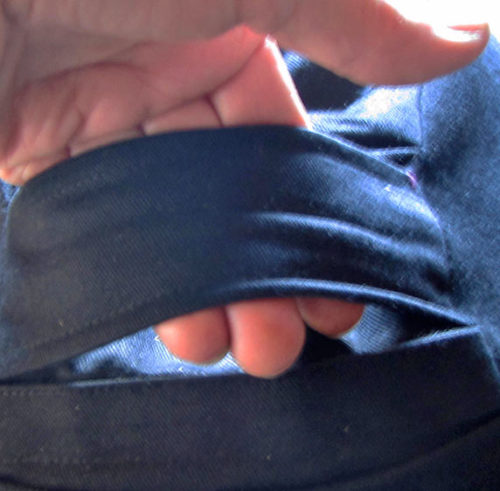 Simple Meditation zafu showing carry handle