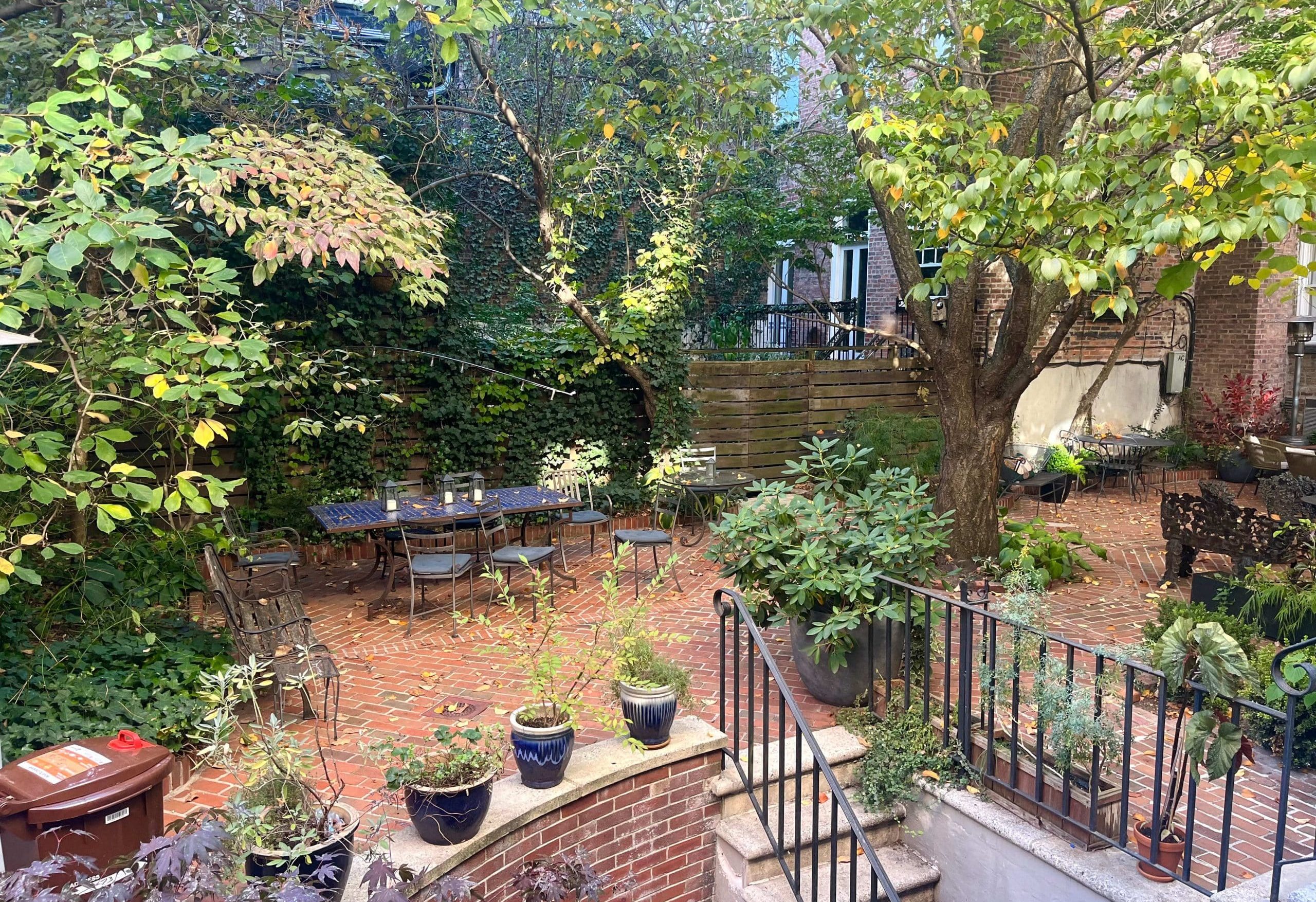 West Village NYC, garden courtyard